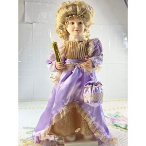 Vintage 1995 Telco Motion-ettes Animated Victorian Girl Doll Lavender Dress 24"